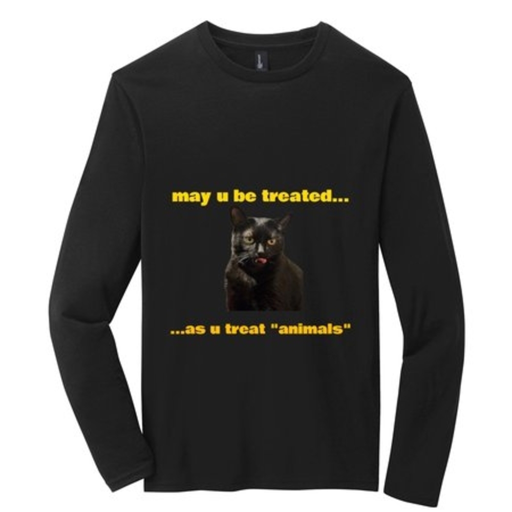 Black Graphic Long Sleeve Top